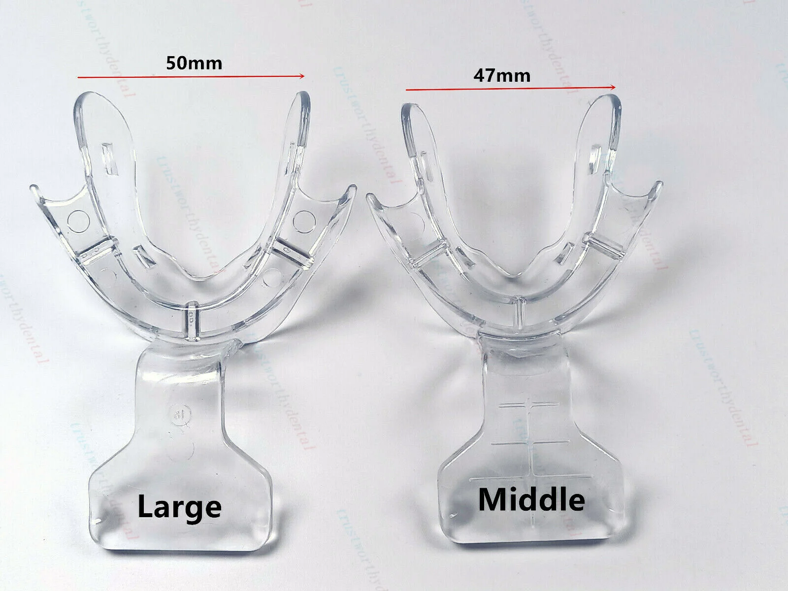 Dental Centric Clear Trays Transparent Flat Trays High Quality FCB Tray Frame Cut UTS Facebow Mandibular Edentulous Solution