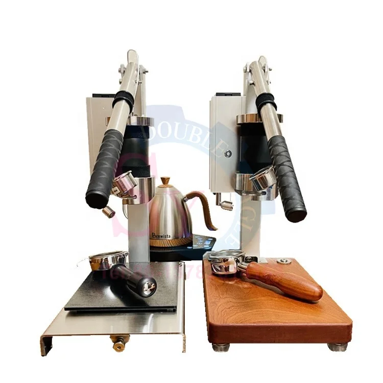 popular stainless steel manual lever espresso coffee machine hot water heating extracting espresso coffee machine