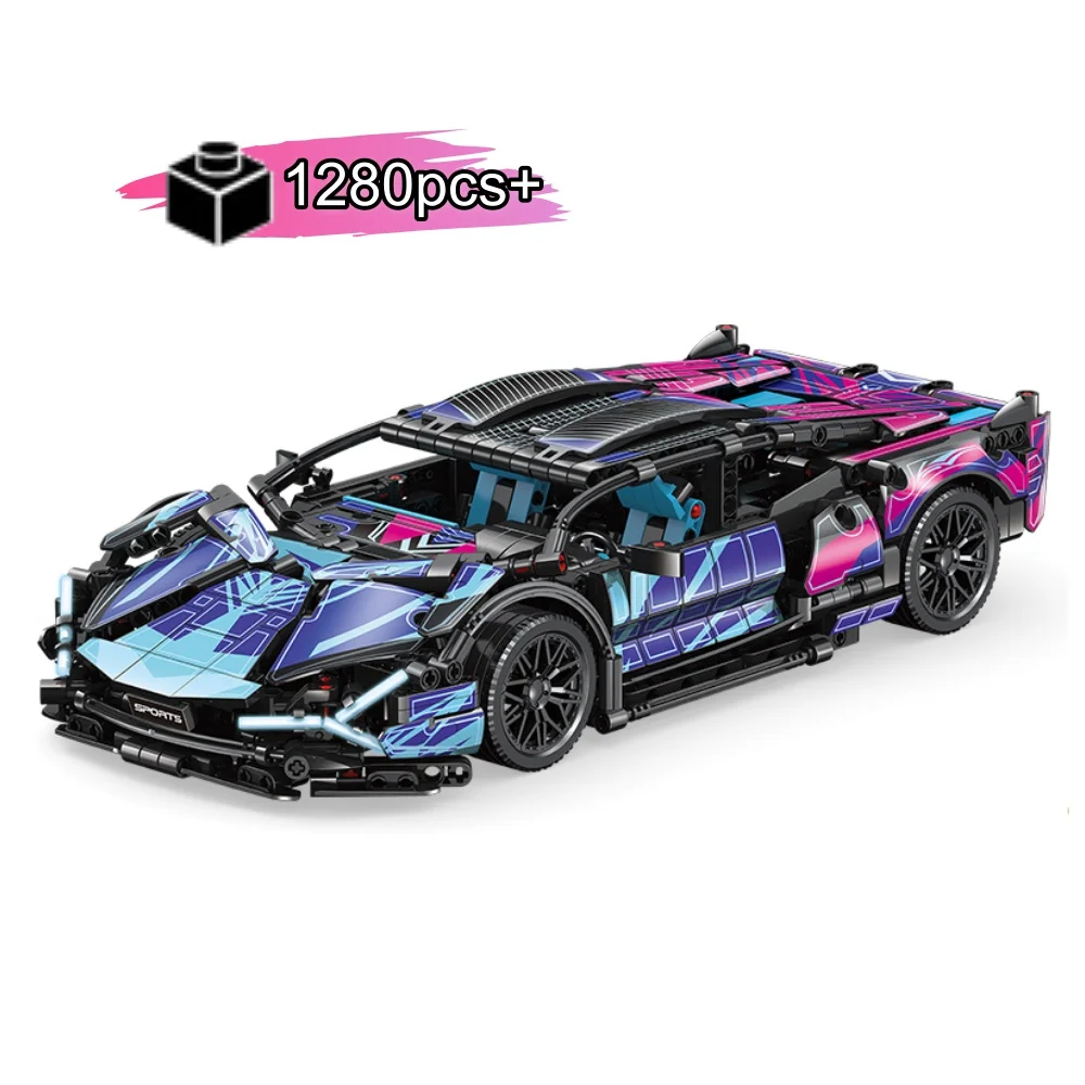 2025 MOC الطاقة التقنية الرياضة سيارة اللبنات الطوب الإبداعية سرعة سباق السيارات الخارقة مجموعات عيد الميلاد عيد الميلاد هدايا الهالوين