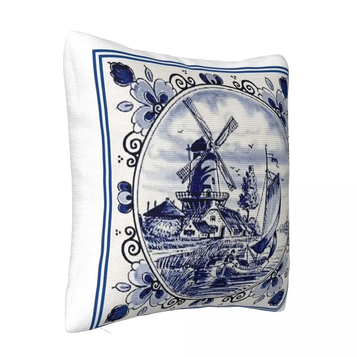 Dutch Blue Delft Vintage Windmill Print Pillowcases Dakimakura Cover Room Decorating Items Pillow Case Pillow Cover