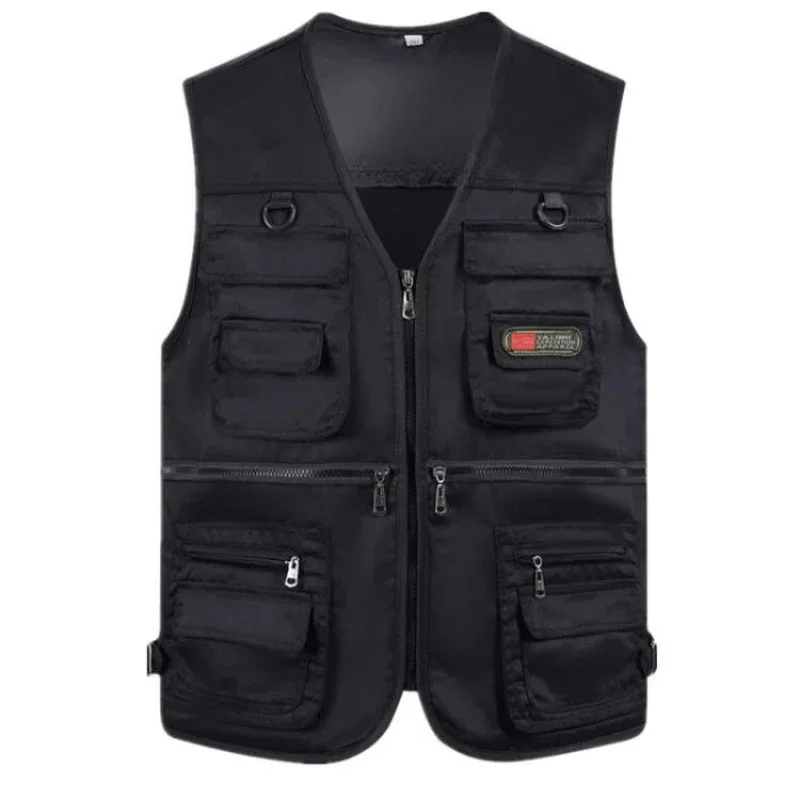 Gilets cargo multi-poches pour hommes, DulglaSpring, CamSolomon, haut précieux, extérieur, saut, escalade, chasse, randonnée, pêche, automne