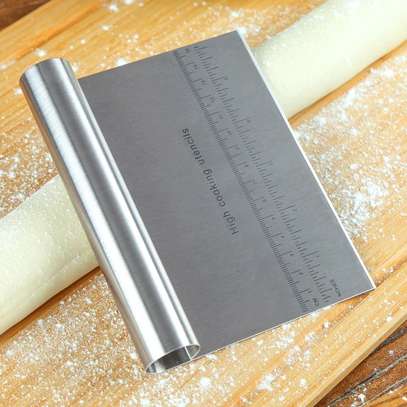 

Stainless Steel Dough Cutter with Scale Non-stick Baking Bread Slitting Knife Multifunctional Cake Spatula Kitchen Baking Tools