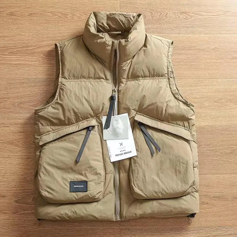 

Мужской утепленный жилет Outdoor Mountain Series с высоким содержанием пуха, ветрозащитный, теплый, повседневный, прочный, для осени