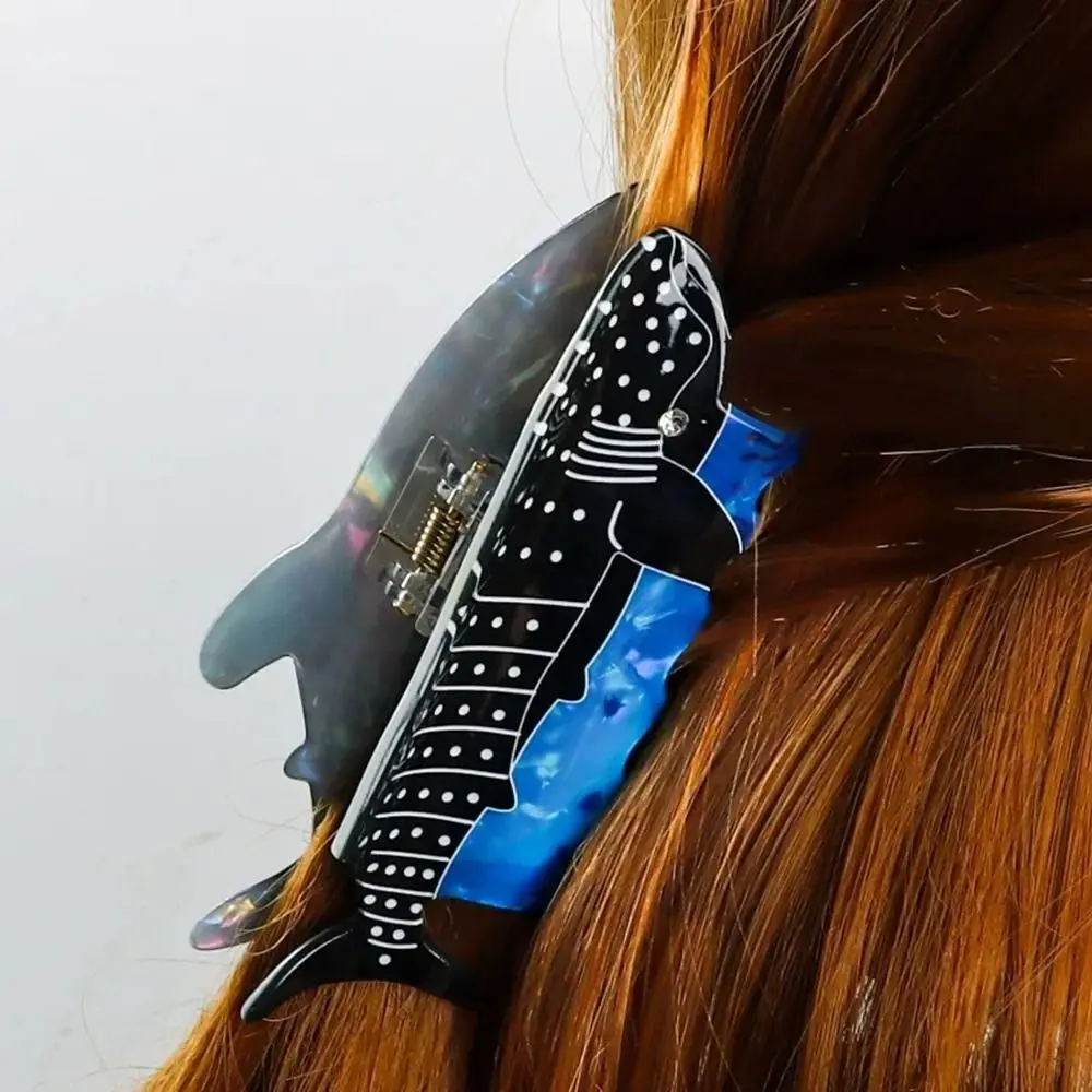 

Personalized Blue Sea Creature Animal Hair Claw Whale Fish Dolphin Hair Clip Animal Shark Clip Cartoon Daily