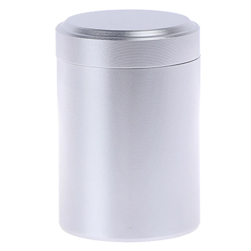 1x Silver Airtight Proof Container Aluminum Herb Stash Metal Sealed Can Tea Jar