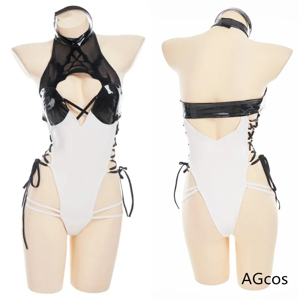 

AGCOS Original Design Anime 2B Black And White Jumpsuits Cosplay Costume Woman Lingeries Private Photography Clothe Sexy Cosplay