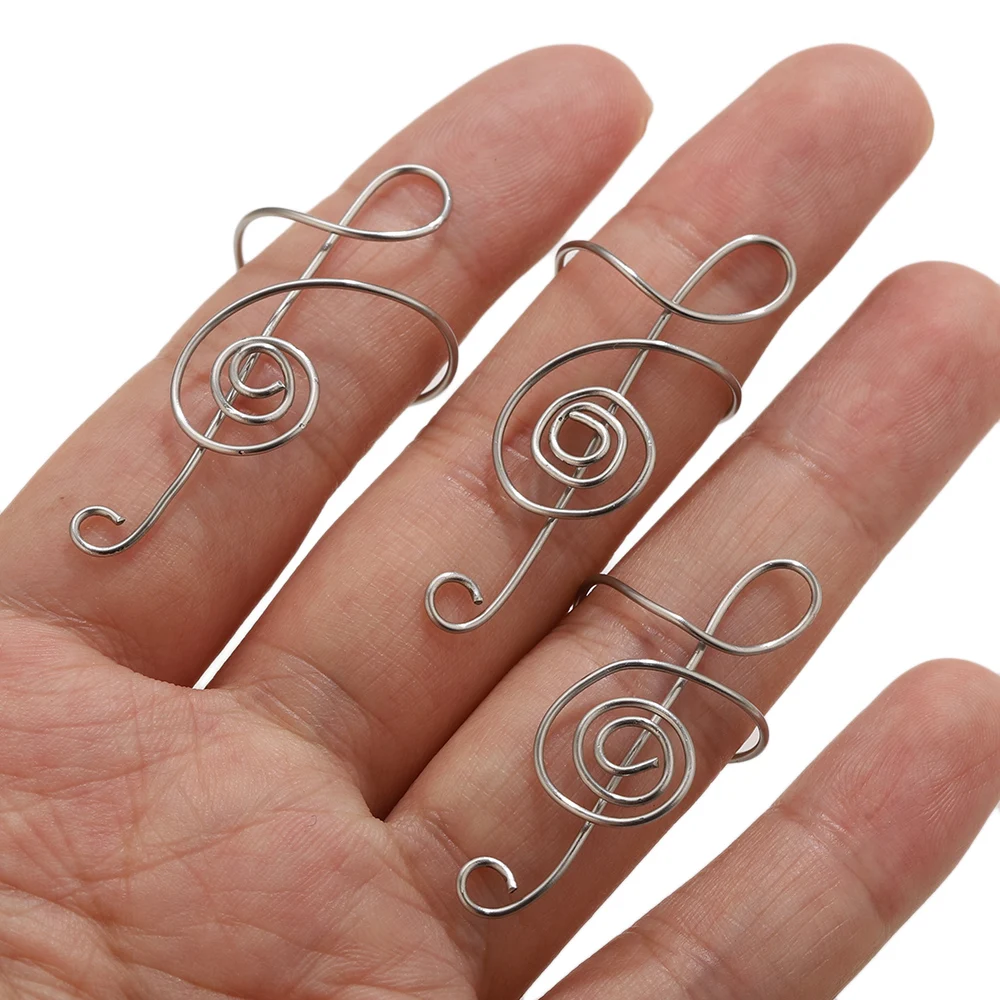 Treble Clef Ring Stainless Steel Music Note Rings for Women Men Fashion Minimalist Jewelry Musician Lover Gifts Adjustable