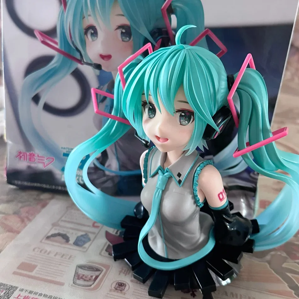 Neue 11cm Mode Hatsune Miku Anime Figur Büste Hatsune Miku Actionfiguren Kawaii Mädchen Figurine PVC Sammlermodell Spielzeug