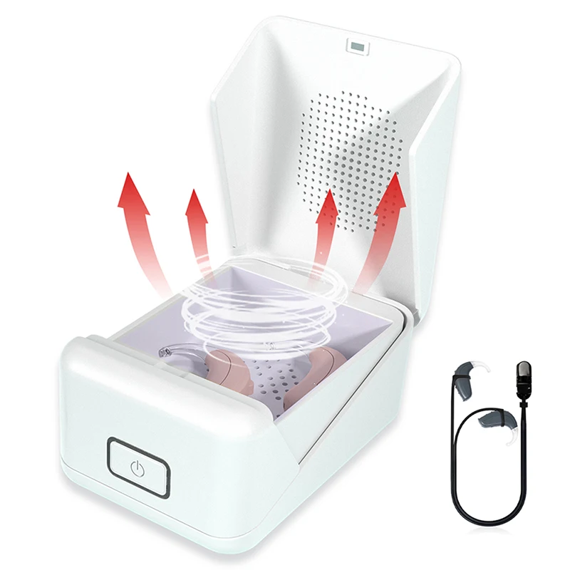 New Electronic Sound Aids Dehumidifier Dryer Ultra Violet-LED Remove Sweat Moisture Hearing Aid Care Accessory Drying Case view 2