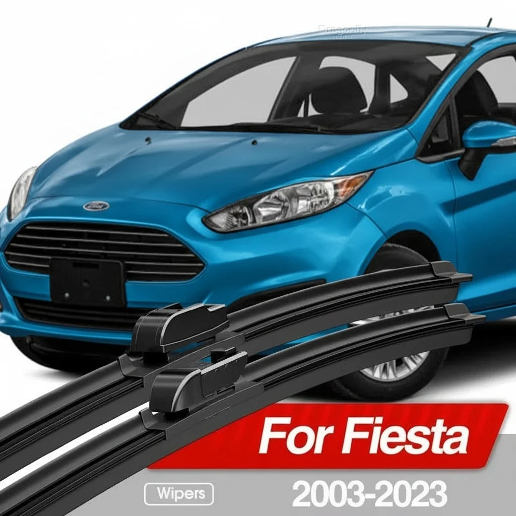 

Для Ford Fiesta MK5 MK6 MK7 2003-2023: Комплект из 2 щеток стеклоочистителя лобового стекла, аксессуары для окон 2004, 2012, 2015, 2018, 2020 годов
