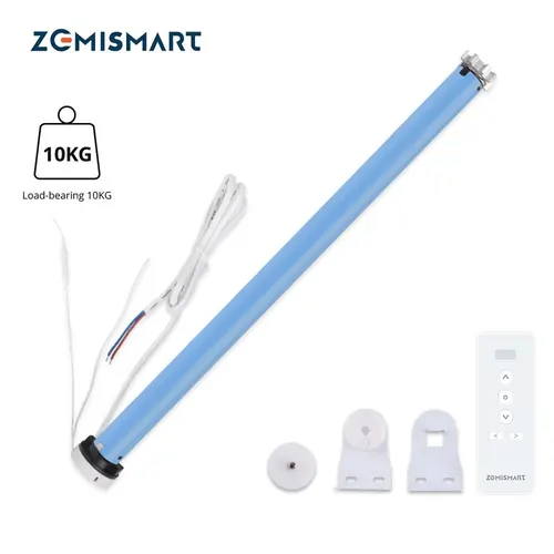 Zemismart-Motor de persianas eléctricas WiFi 2N para persianas tubulares inteligentes con tubo de 38mm, funciona con la aplicación Tuya, Control por voz Alexa y Google Home