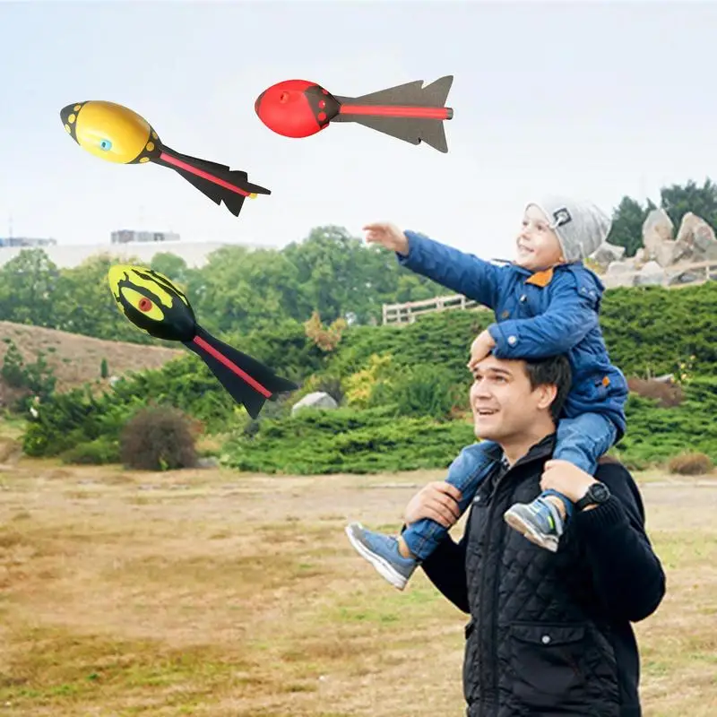 Outdoor Kid Toys Throw Rocket PU Foam Rocket Missile Dart Toy Children Gift Throw Missile Rocket Hand Throw Toy Games dropship