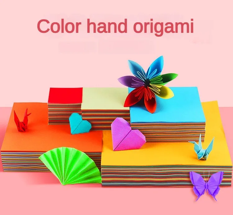 100 Stück Origami-Papier 15cm Quadratisch, Doppelseitig Farbiges Faltbares Papier, Mehrfarbiges DIY-Bastelset für Kinder Schüler Scrapbooking – Detail 9