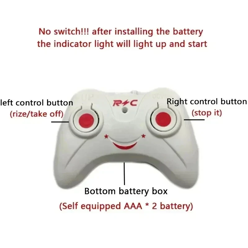 Rechargeable Mini RC Drone Remote Safe Fall-resistant RC Helicopters Drone ChildrenToys(No remote control battery)