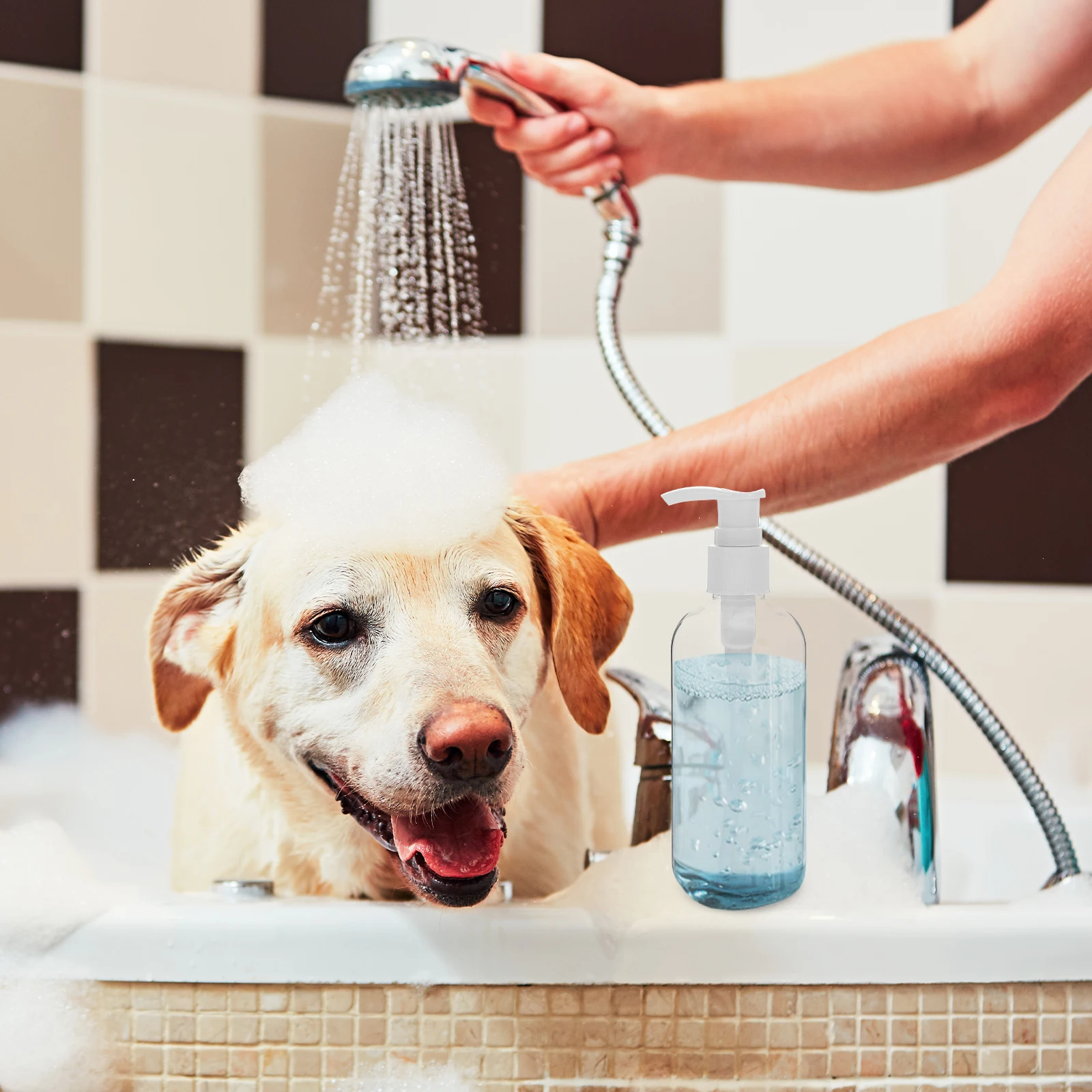 

5Pcs Pump Bottle Set for Hand Soap Shampoo Lotion Dispenser Reusable Press Type Empty Container Bathroom Shower Gel Bottles