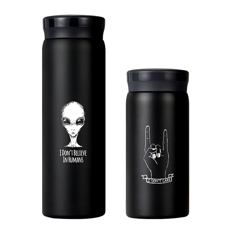 200/300ML 316 Stainless Steel Pocket Mini Thermos Custom LOGO Black Hot Water Bottle Vacuum Flask For Ice Coffee Travel Cup