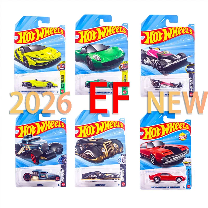 

In Stock Original Hot Wheels 2026 EF 1/64 Die‑cast Alloy Car Model, Porsche Mercedes‑Benz Honda CR‑X Collectible Toy Gift