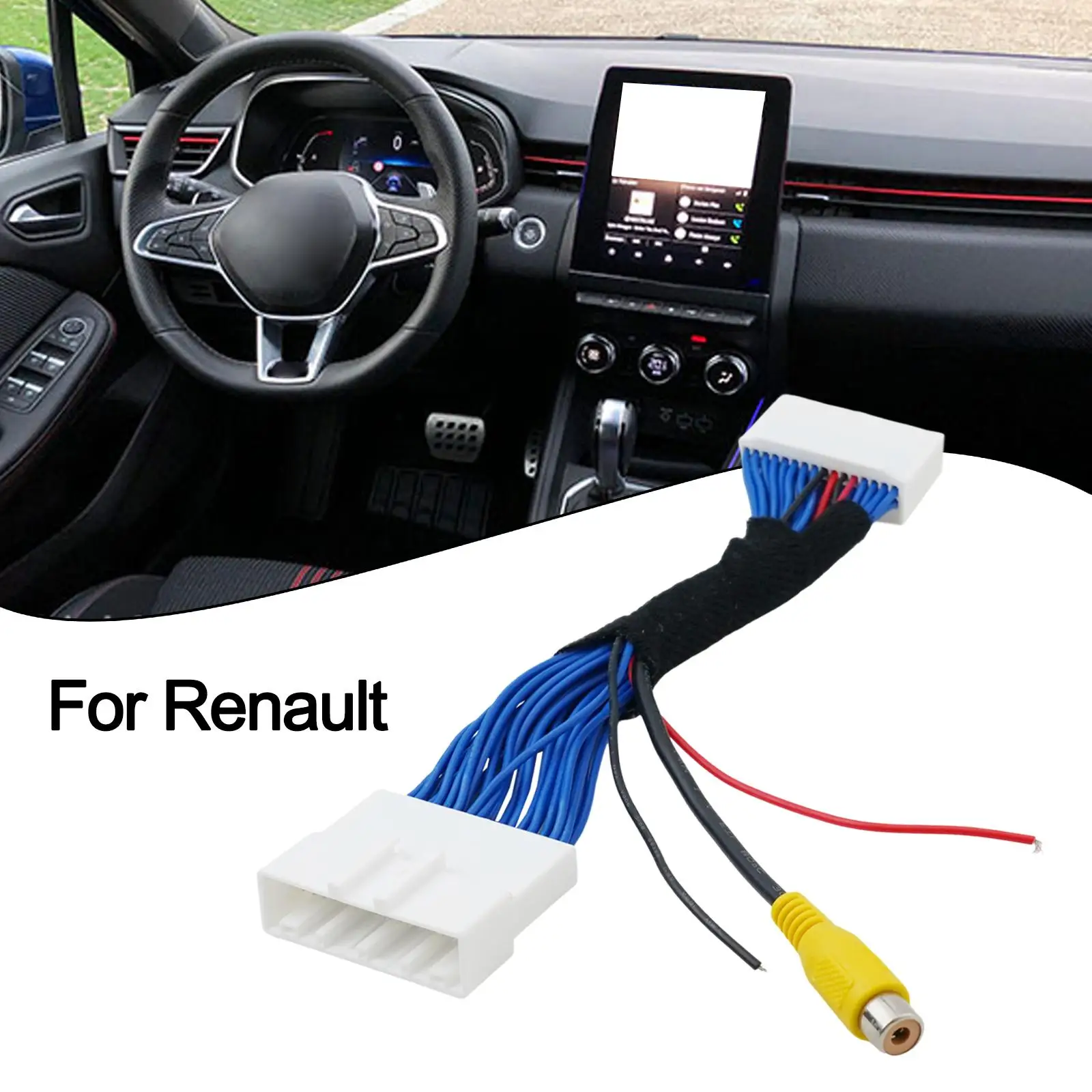 1 Pcs Car 32 Pin Adapter Cable For Megane For Koleos Rear Reverse Camera Into Reverse Camera Connection Harness