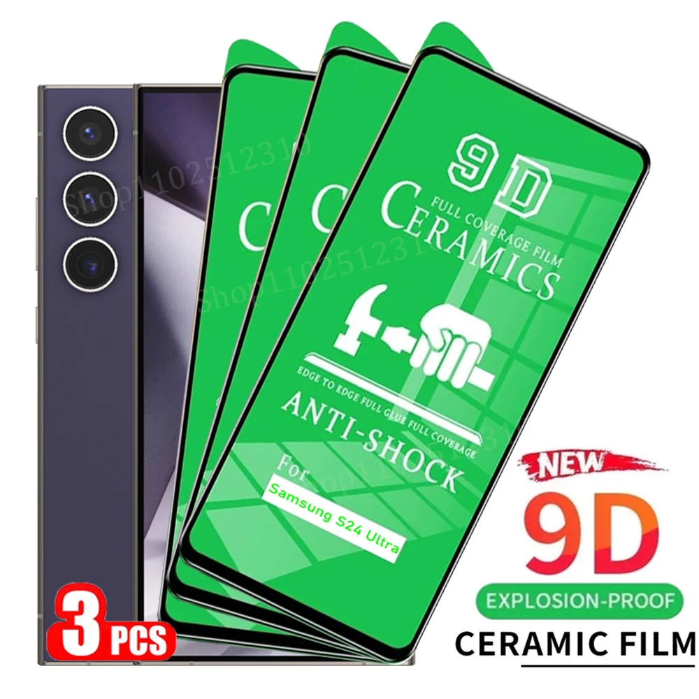 3PCS Screen Protector Für Samsung S24 S25 S23 S22 S21 S20 Plus Ultra Weiche Schutz Keramik Film auf Galaxy S23 S21 FE Nicht Glas
