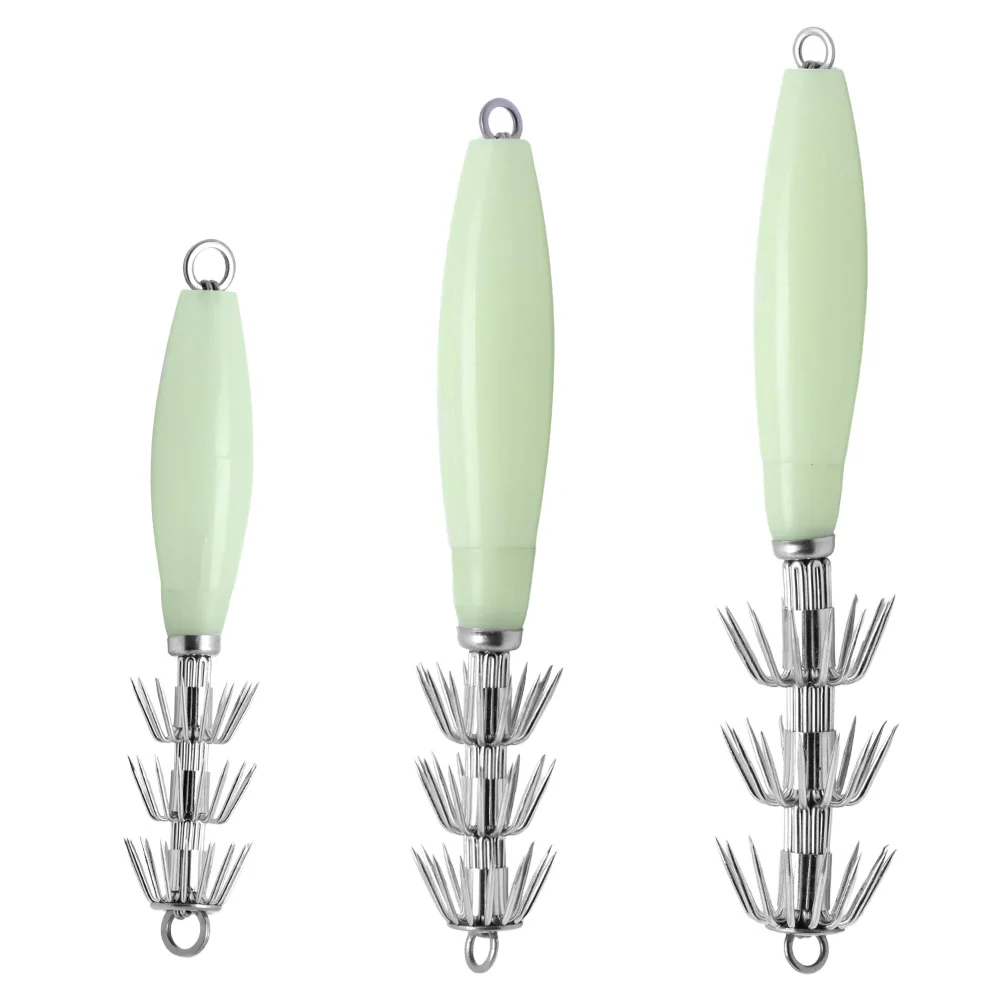 

Squid Fishing Kit: Glow Umbrella Hook + Giant Bait & Hook + Multi-Size 3-Layer Hooks