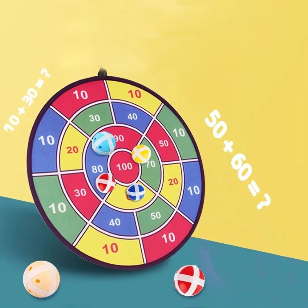 Nette Zahl Dartscheibe Ziel Tuch Cartoon-Muster Klebrige Kugel Spielzeug Saugnapf Ball Pitching Spiel