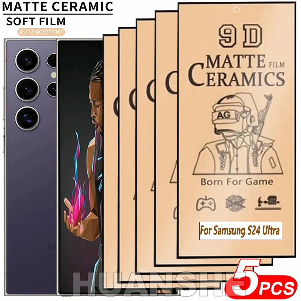 

5PCS Matte Ceramic Screen Protector for Samsung Galaxy S26 S25 S24 Ultra S24 S23 FE S23 S22 S21 Ultra Plus