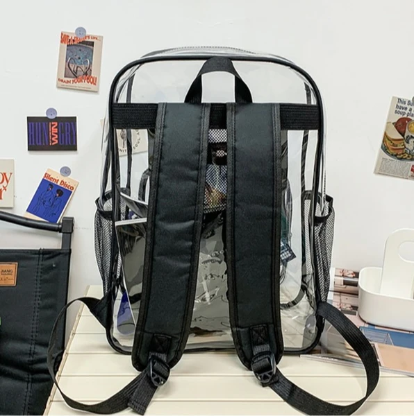 The New PVC Transparent Backpack Is Simple, Fashionable, Waterproof, A Multi-functional and Large-capacity Student Schoolbag