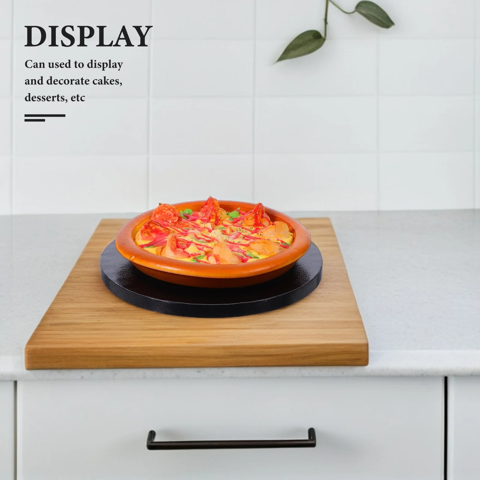 

4 Pcs Black 8 Inch Thickened Cake Board Holder Sturdy Multi Layer Cake Drum Baking Dessert Paper Board Replacement