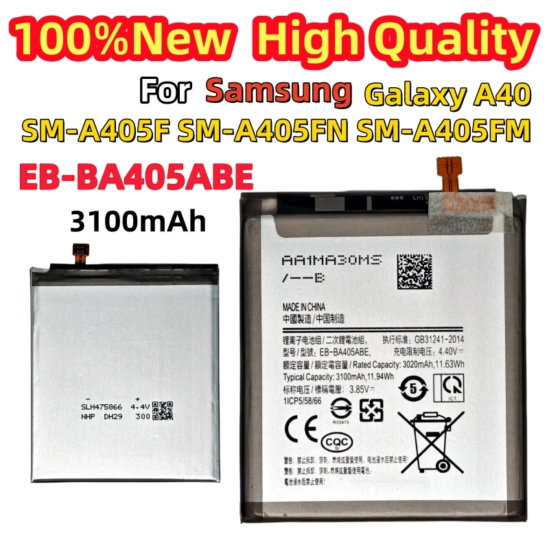 New High quality EB-BA405ABE 3100mAh Battery For Samsung Galaxy A40 SM-A405F SM-A405FN SM-A405FM Batteries Fast Shipping+Tools