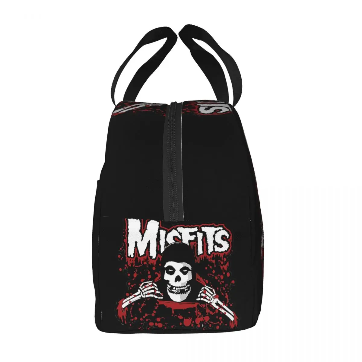 Rock Misfits Skull Lunch Bag Portable Thermal Cooler Insulated Lunch Box For Women Kids Work School Travel Food Tote Bags