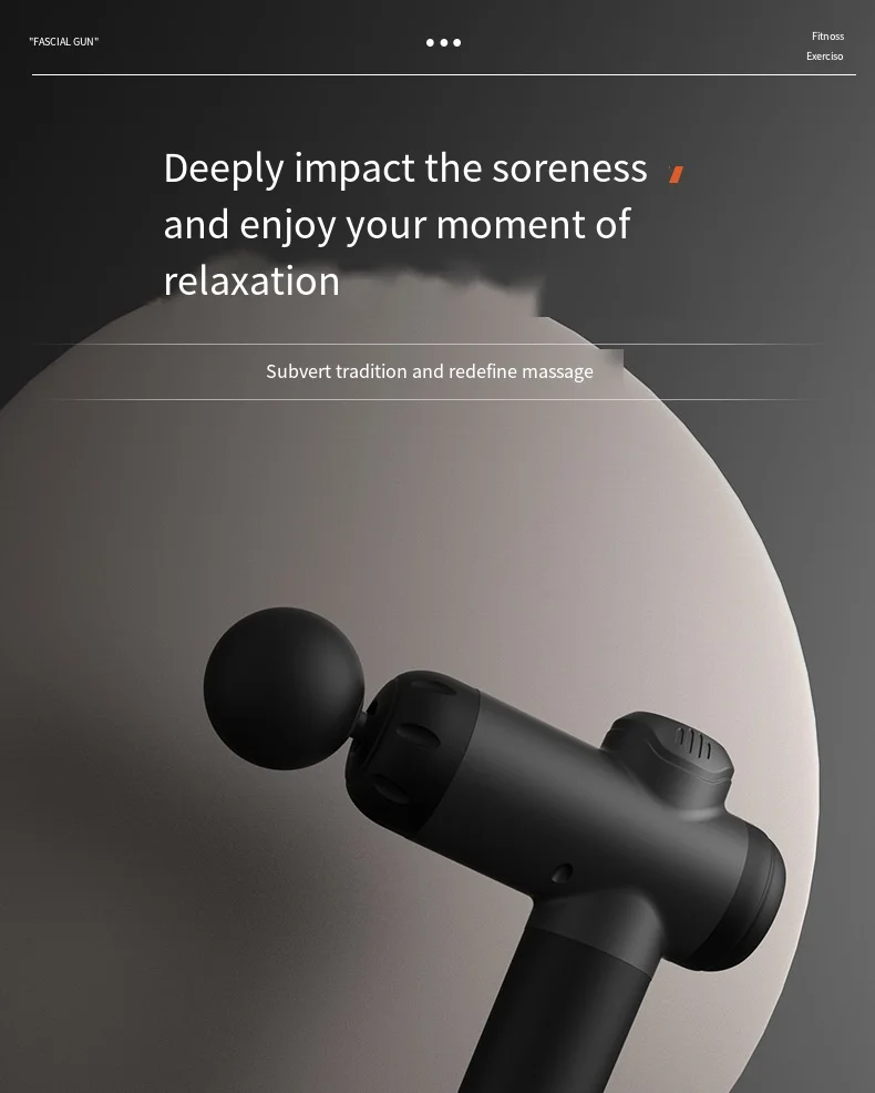 تدليك اللياقة البدنية بندقية اللفافة العضلات العميقة الاسترخاء الجسم الرقبة مدلك أجهزة لياقة بدنية كهربائية الحد من الضوضاء هدية عيد الميلاد #2