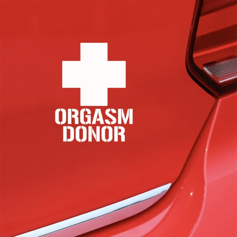 New Design Personality Orgasm Donor Fun Window Sex College Beer Car Sticker Motorcycle Decorative Sticker, 15cm