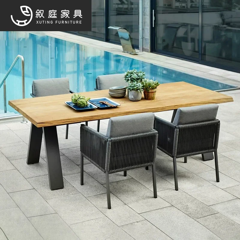 Outdoor rattan chair hotel courtyard villa furniture leisure coffee table sofa combination scenic spot public furniture