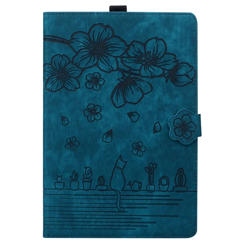 3D Sakura Flower Wallet Cover for iPad Pro M4 11 inch Stand for iPad Pro 11 2024 TPU Soft Cover Funda Capa PU Leather