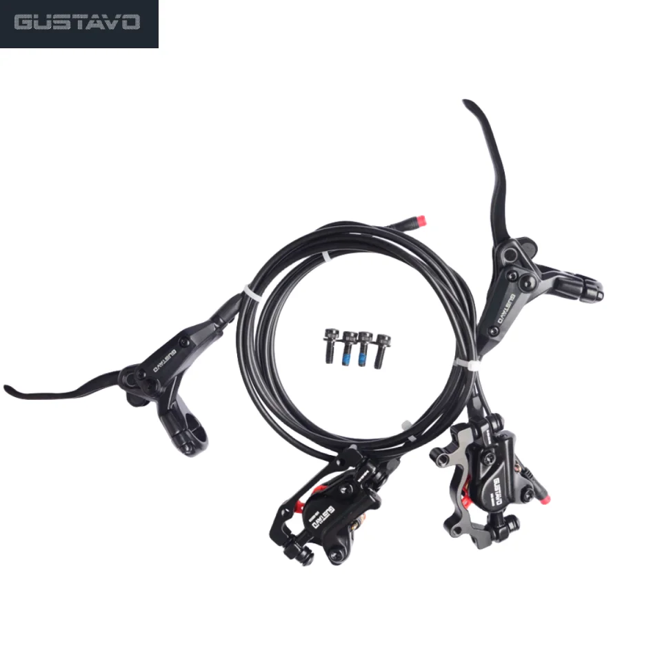 

GUSTAVO 2-piston Disc Hydraulic Brake 2PIN Electric Scooter Folding Mountain Bike Power Off Brake E-bike Bicycle