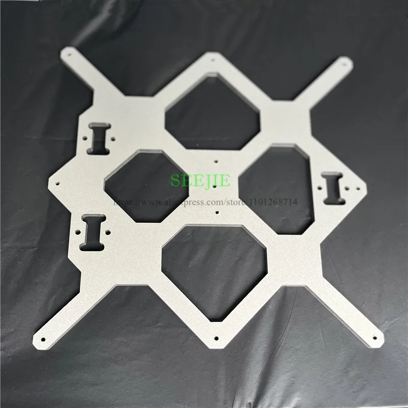 Silver Prusa i3 MK3 6mm thick Aluminium composite build plate Y carriage Melamine heated  plate RJ4JP-01-08 DIY 3D printer