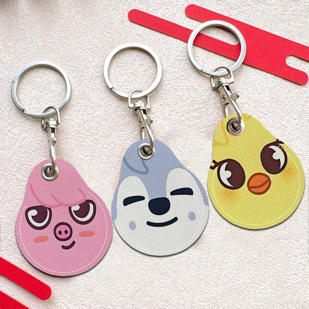 Kpop Group S-Stray K-Kids Cute Waterdrop Acc Control Card Holder Induction Bus Elevator Protective Cover Student PU Material