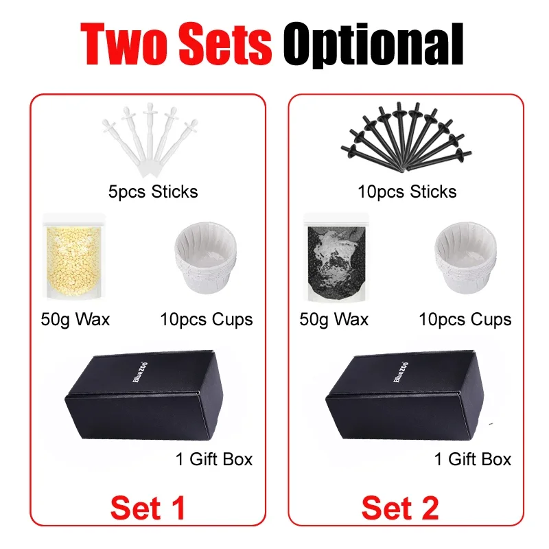 Nose Hair Removal Wax Set Portable Painless Nose Wax bean Kit Paper-Free Nose Hair Wax Beans Cleaning Wax Kit For Men & Women