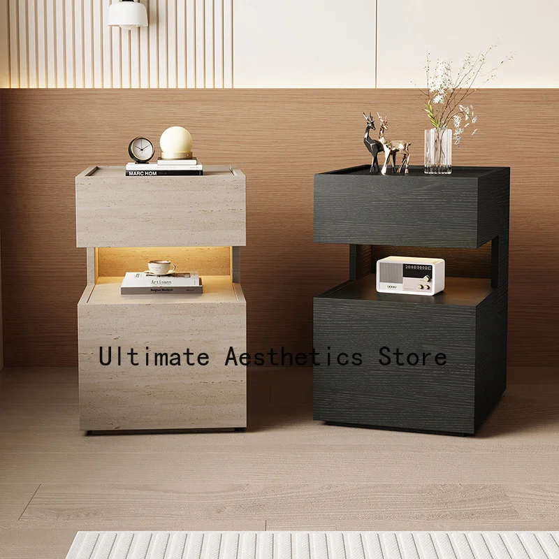Space Saving Nightstand Aesthetic Creative Delicacy Small Bedside Table Storage Drawers Mesitas De Noche Bedroom Furniture