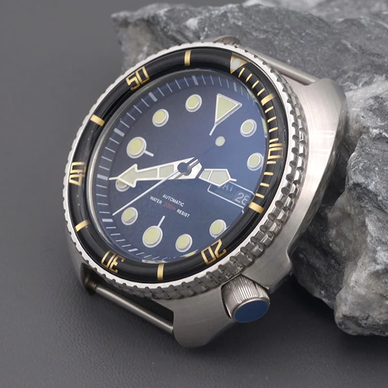 Mod SKX 6105 Style Automatic Mechanical Watch Turtle Abalone Replace Watch Head Installed NH35 NH36 Japan Movement Men Watch