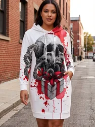 ROSEGAL Plus Size Two Tone Cinched felpa con cappuccio giacca donna autunno inverno Streetwear sottile con cappuccio Top Colorblock Sweatershirts 4XL