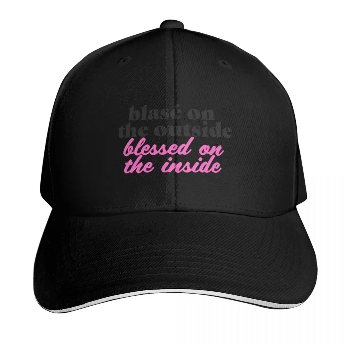 Blase on the Outside, Blessed on the Inside Baseball Cap Gift for Him Her Casual Daily Wear Quick Dry Performance