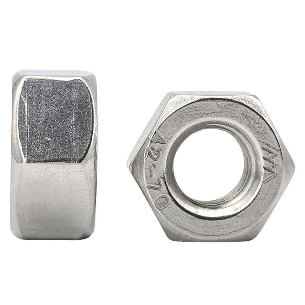 Hexagon Fine-pitch Nut 304 SS Black Plated M4 M5 M6 M8 M10 M12 M14 M16 M18 M20 M22 M24 M27 M30 DIN934 Metric Fine Thread Hex Nut