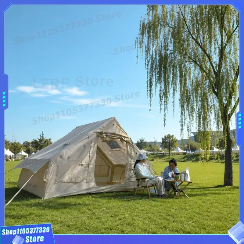 Outdoor Inflatable Air Tent 210D Oxford Fabric 6.3m2 Waterproof 13KG Lightweight Portable Shelter Single Door Easy Pitch