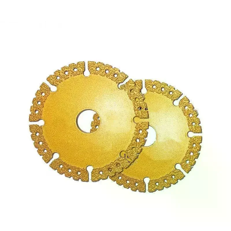 Vacuum Brazed Diamond Yellow Saw Blades For Steel Metal Stone Cast Iron Rebar Aluminum Multi Purpose Tools