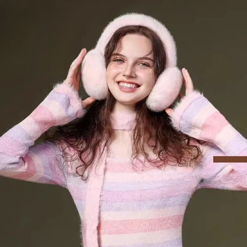 

6-цветные наушники, однотонные мягкие плюшевые уши, теплые зимние женские и мужские модные уличные наушники, защитные наушники