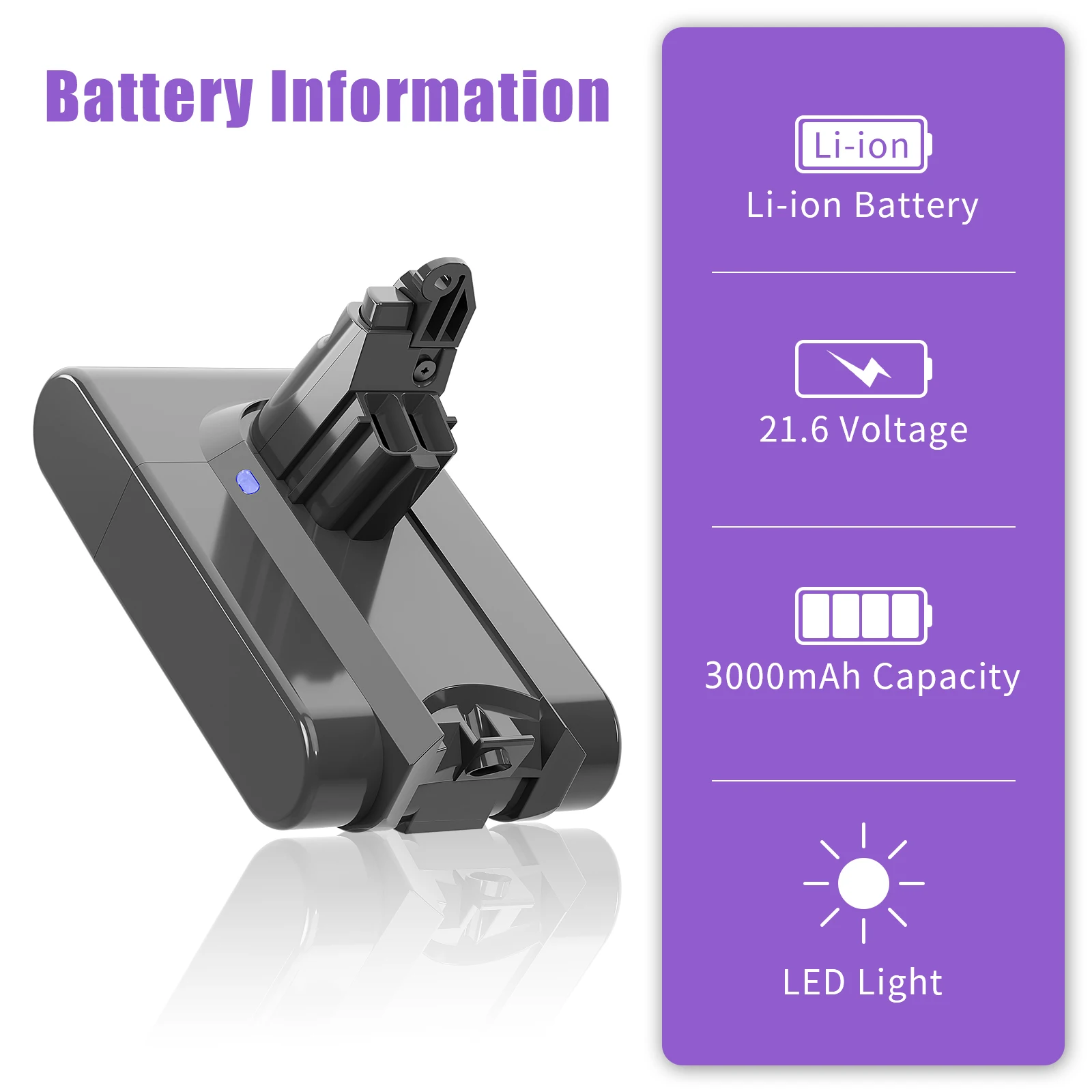 For Dyson V6 Battery Vacuum Cleaner Battery For Dyson V6 Fluffy V6 Animal SV03 SV05 SV07 SV09 DC62 DC58 DC59 DC61 DC74 DC72