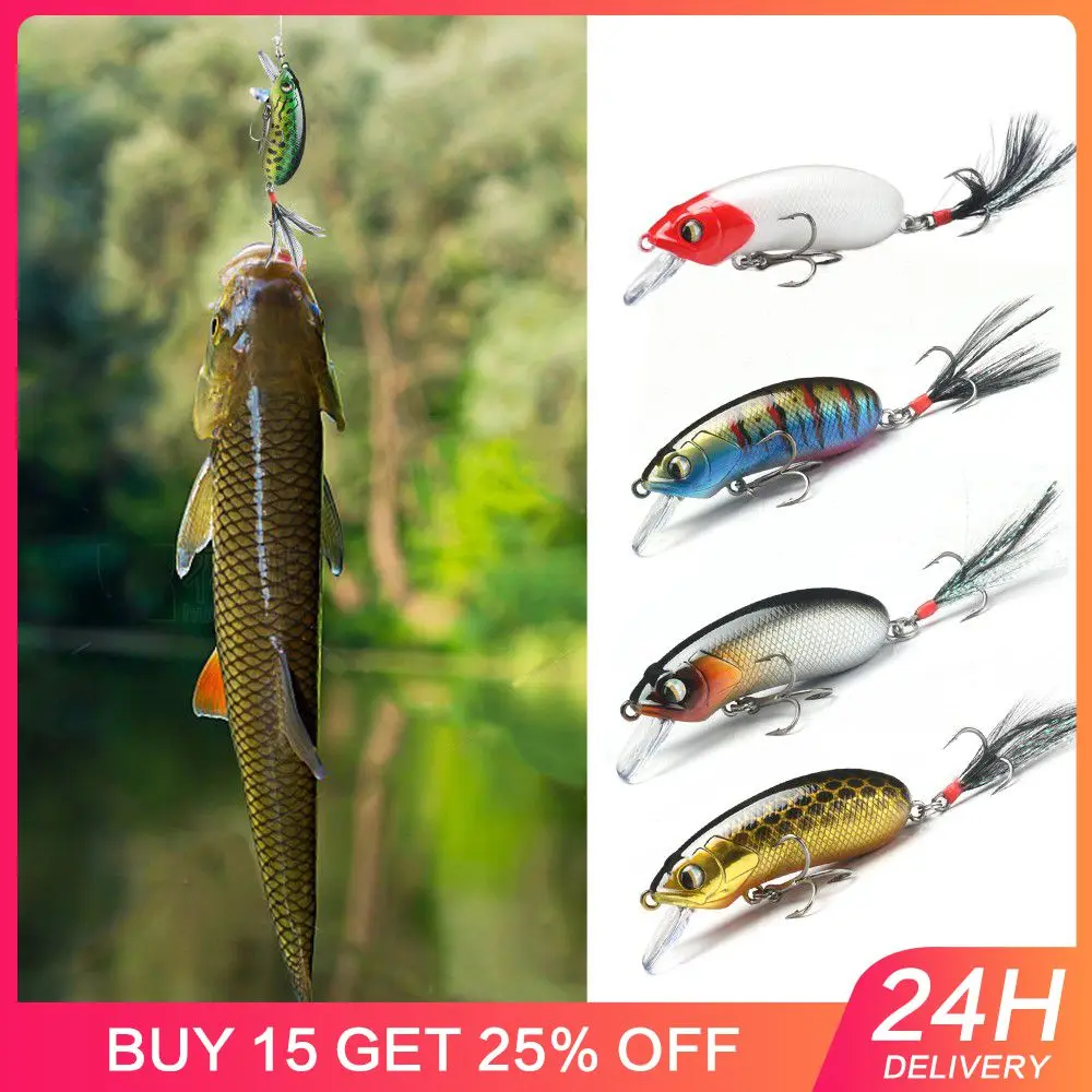 1 PCS Crankbait Hard Lures Fly Fishing Tools With Sharp Treble Hooks Crankbait Wobbler Artificial Fishing Lures 50/60mm 7/10g