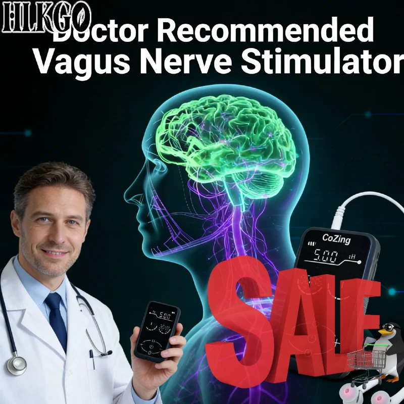 

Premium Medical Grade CES Therapy Device, Vagus Nerve Stimulation Technology for Sleep Disorders Anxiety Depression Relief