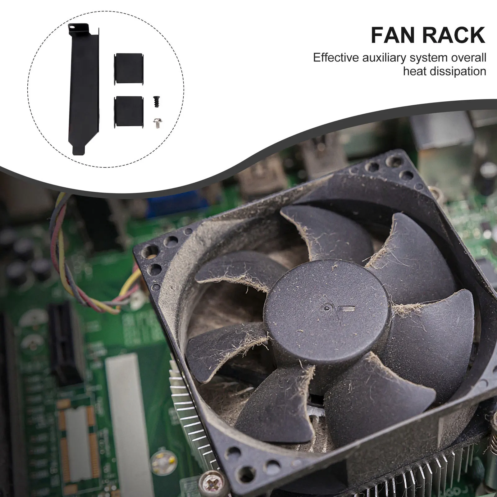 

Держатель графического вентилятора с слотом Pci, черный комплект радиатора охлаждения, эффективное рассеивание тепла, держатель графического вентилятора 8 см 9 см